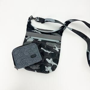 Lug Splits Compact RFID Quilted Wallet & Skipper Crossbody Bag Camo